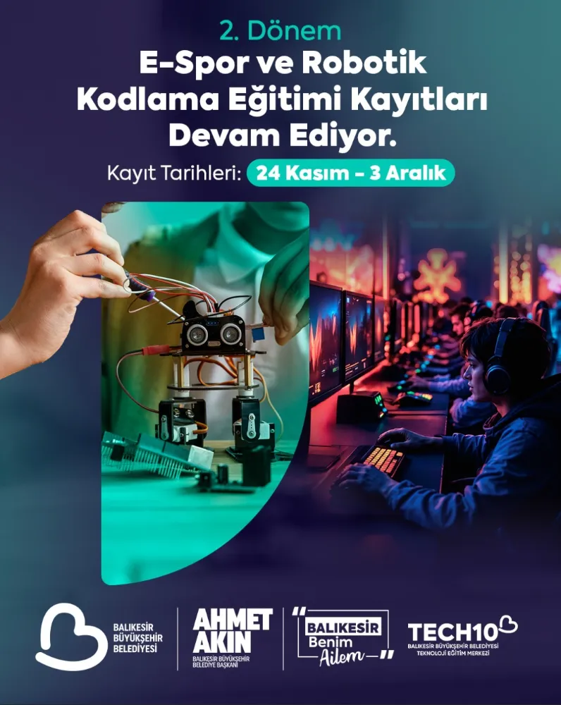 Balıkesir Büyükşehir Belediyesi e-spor ve robotik kodlama ile gençleri eğitmeye hazırlanıyor